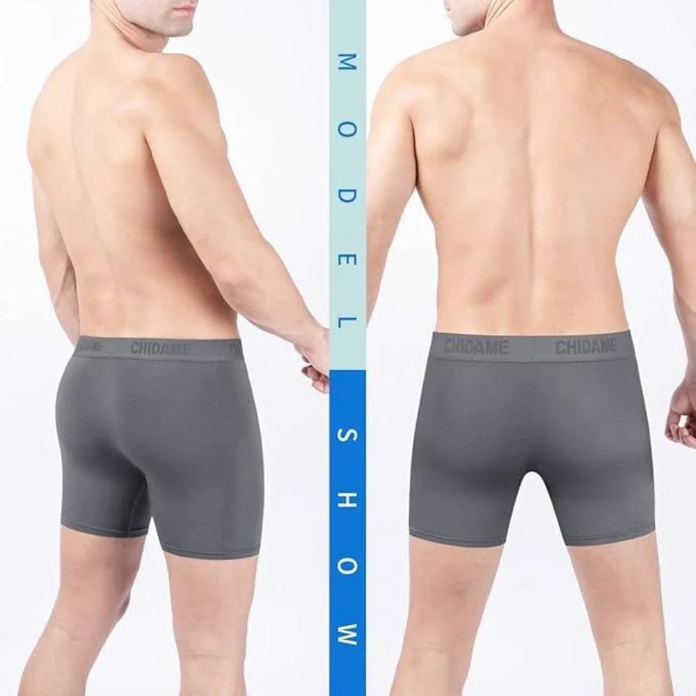 Chidame Mens 3 Pack Second Skin Boxer Briefs‎ Gray MicroModal XXL New